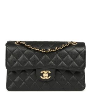 Classic Double Flap Bag - Black Caviar Leather